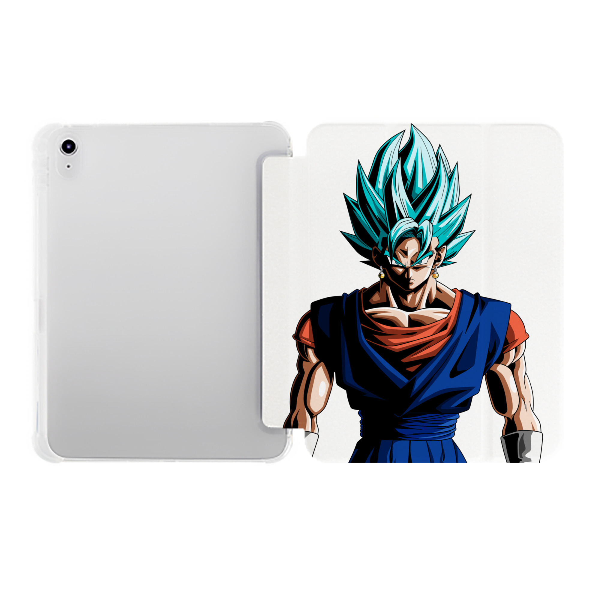 （画像用） ドラゴンボール ベジット DRAGON BALL Vegetto IPad ケース ペン収納付き 三つ折りスタンド PUレザー×シリコン 対応機種9.5/10.5/10.9インチ